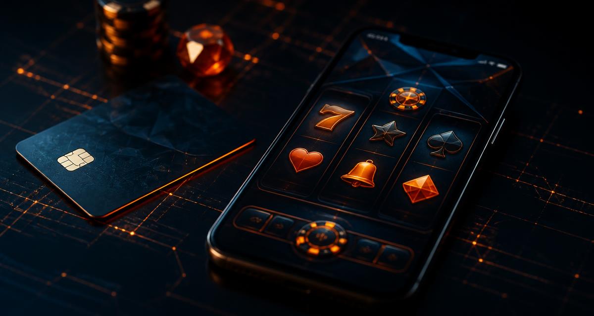 Gaming payment gateway — mobile casino game interface beside a payment card